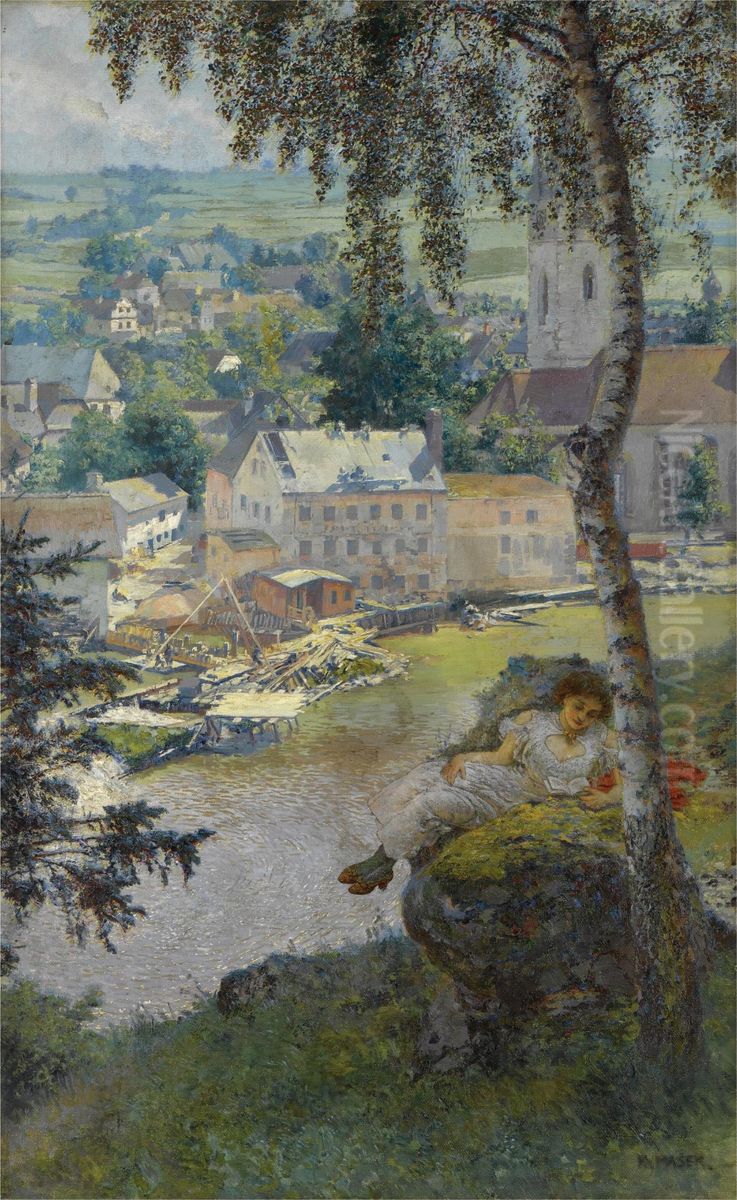The siesta Oil Painting by Vitezslav Karel Masek