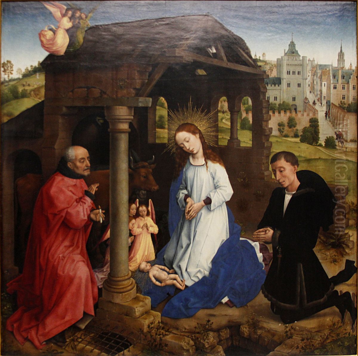 Bladelin Triptych Nativity (central panel) Oil Painting by Rogier van der Weyden