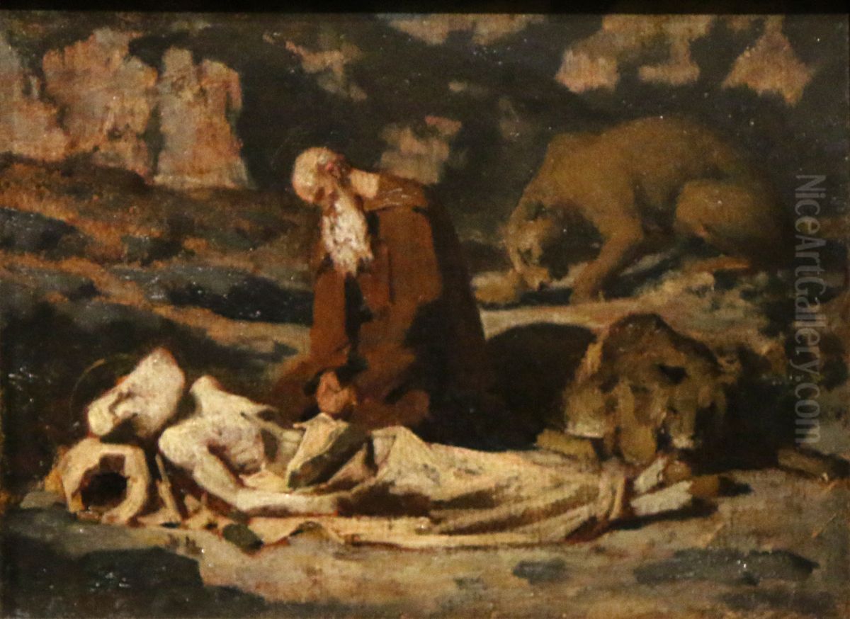 La mort de saint Paul. Oil Painting by Charles Negre