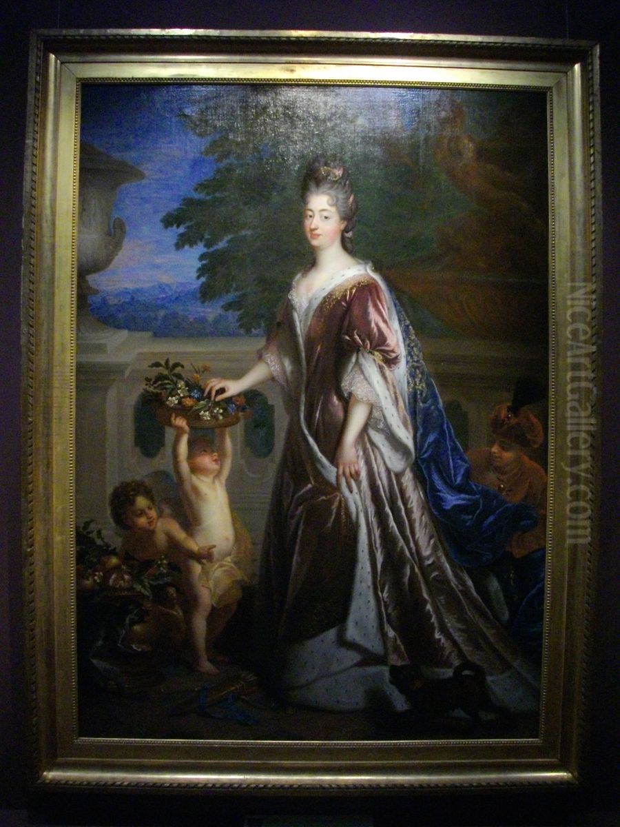 Portrait d'Anne-Louise-Benedicte de Bourbon-Conde, duchesse du Maine Oil Painting by Francois de Troy