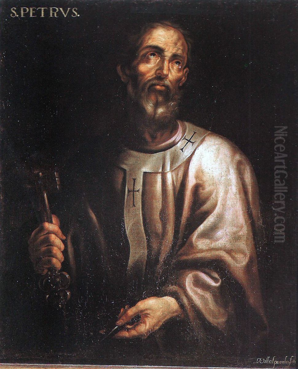 San Pedro Oil Painting by Cristobal de Villalpando