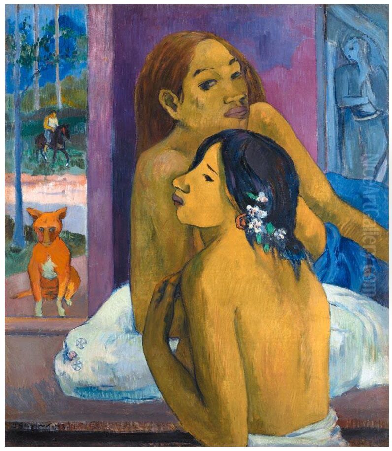 Deux femmes, ou La Chevelure fleurie Oil Painting by Paul Gauguin