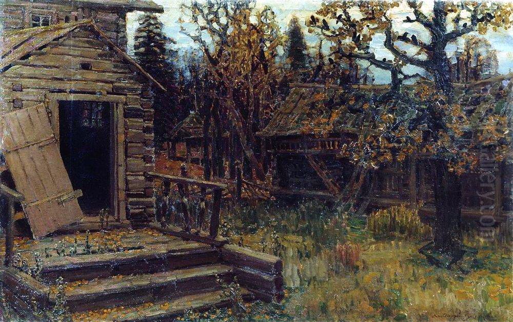 Abandoned Homestead Oil Painting by Apollinary Vasnetsov