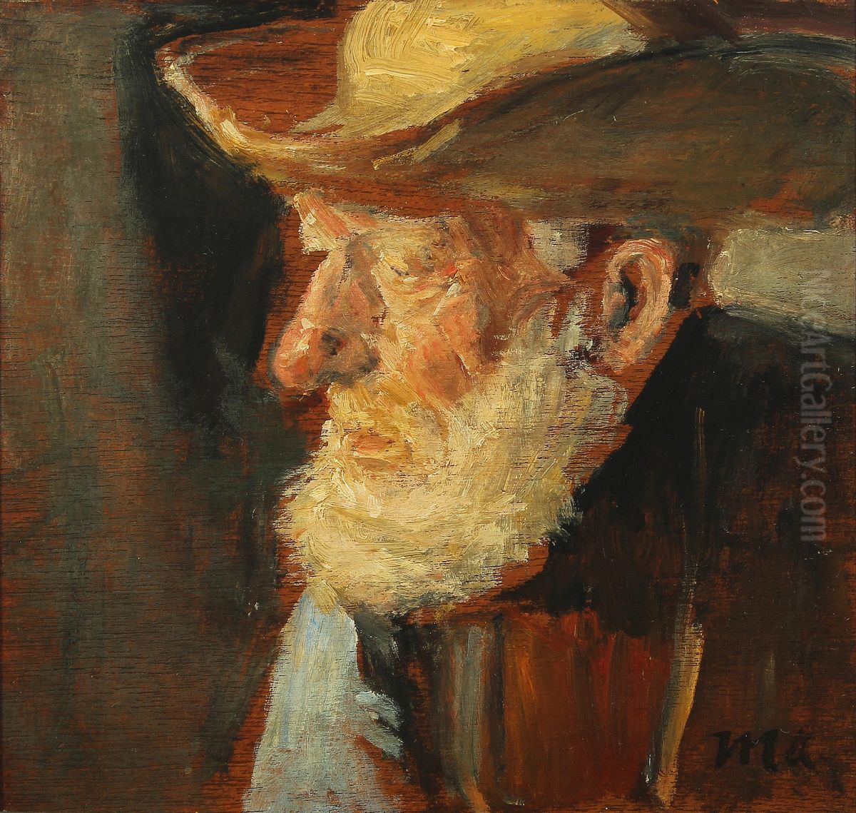 En taenksom skagenfisker. Oil Painting by Michael Peter Ancher