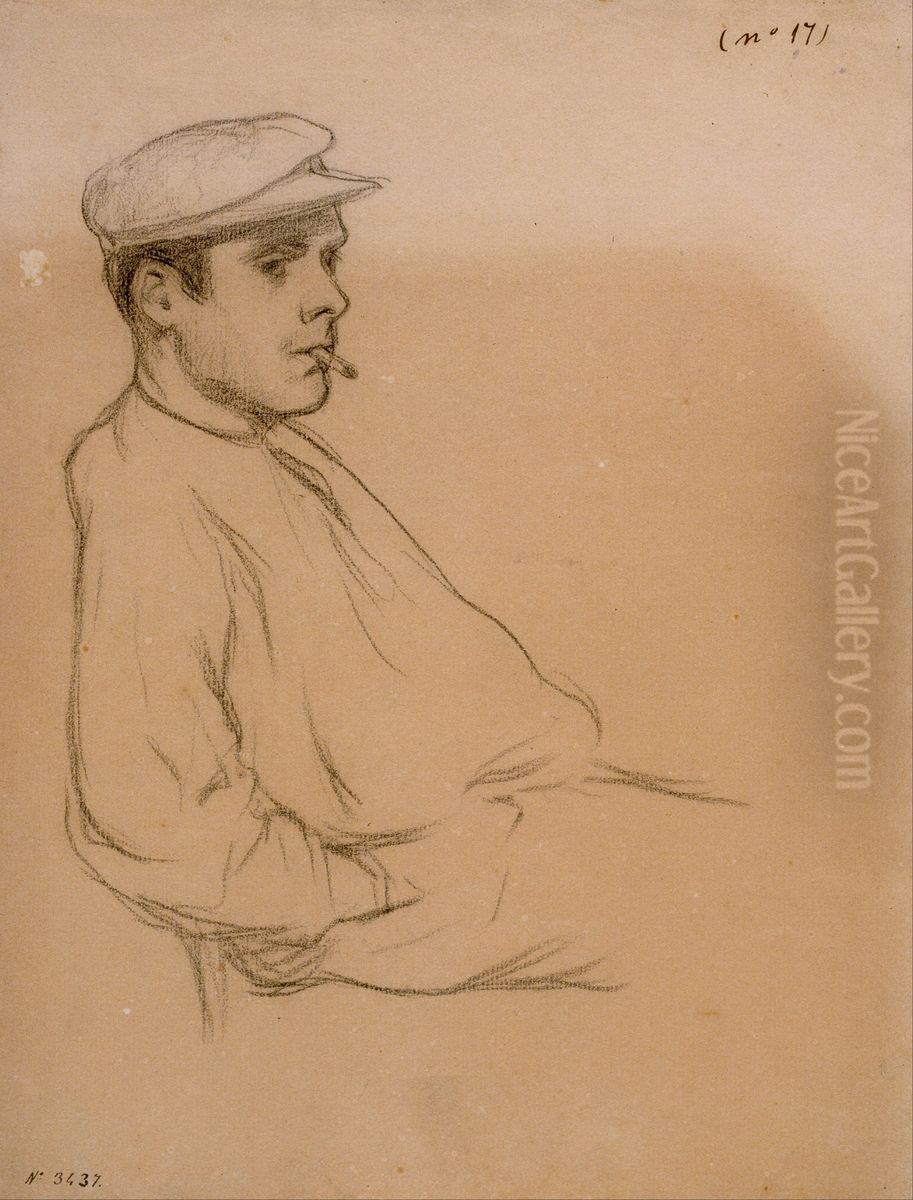 Portrait of a Man Oil Painting by Santiago Rusinol i Prats