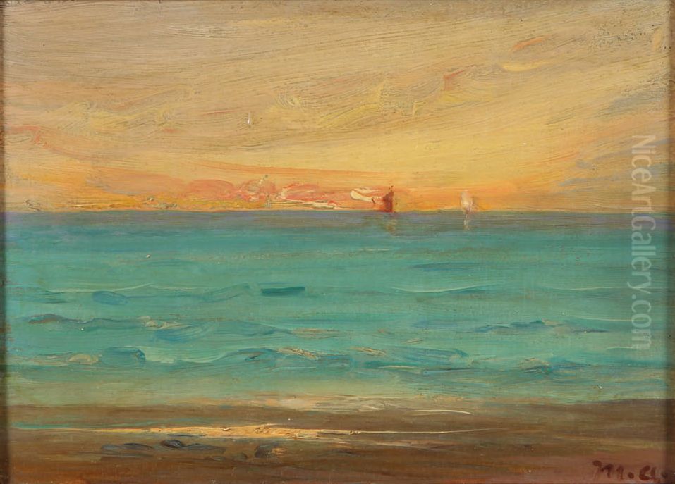 Study of the sea. Oil Painting by Michael Peter Ancher