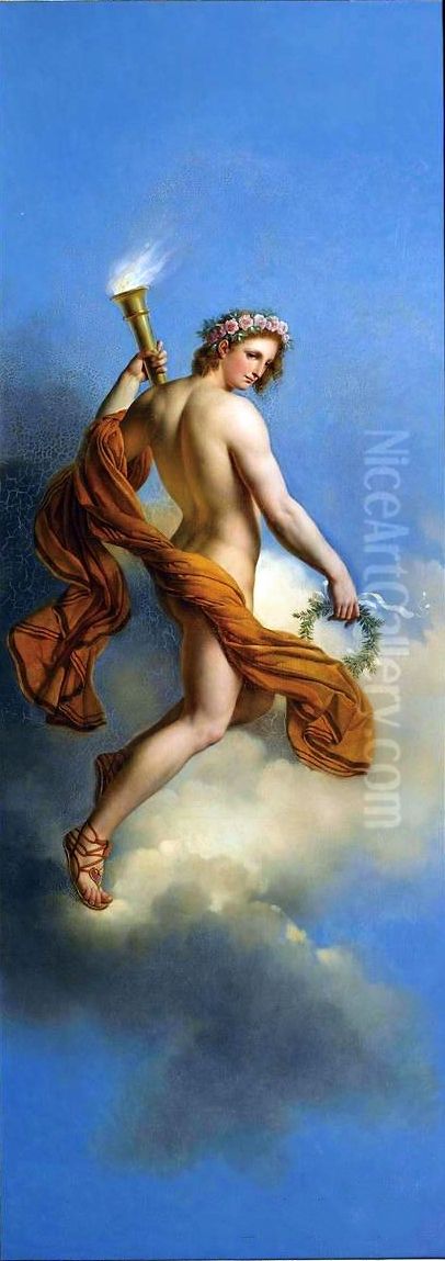 Apollo Oil Painting by Anne-Louis Girodet de Roucy-Triosson