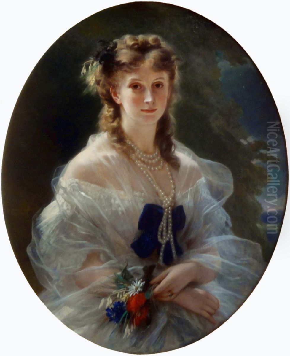 La Princesse Sophie Troubetskoi, duchesse de Morny Oil Painting by Franz Xavier Winterhalter