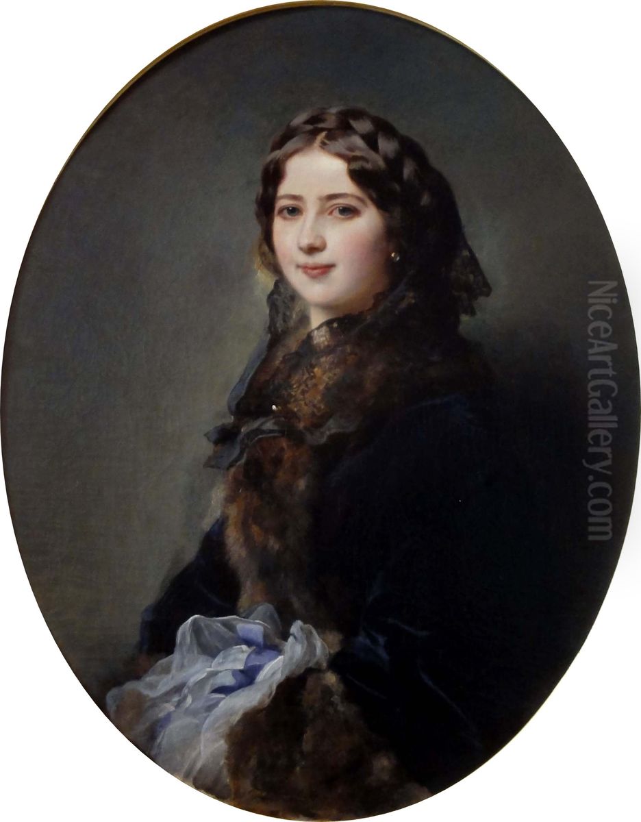 Portrait de la comtesse Lise Przezdziecka Oil Painting by Franz Xavier Winterhalter