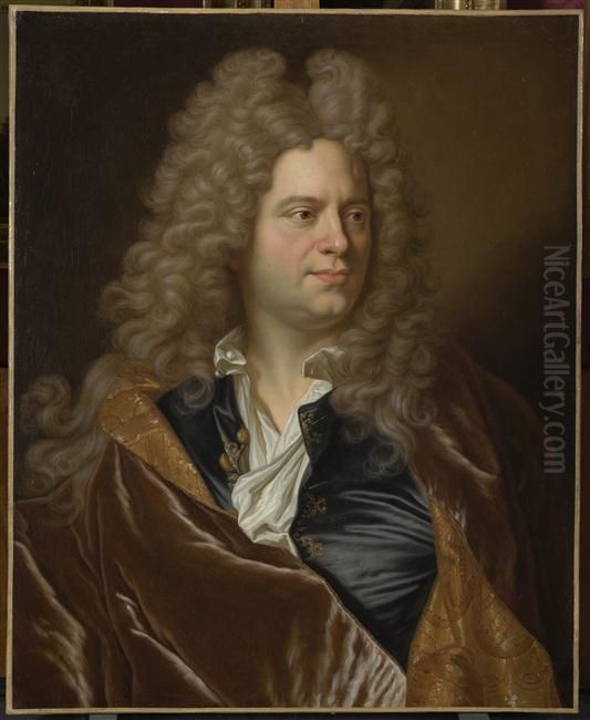 Portrait de Jean de la Bruyere Oil Painting by Hyacinthe Rigaud