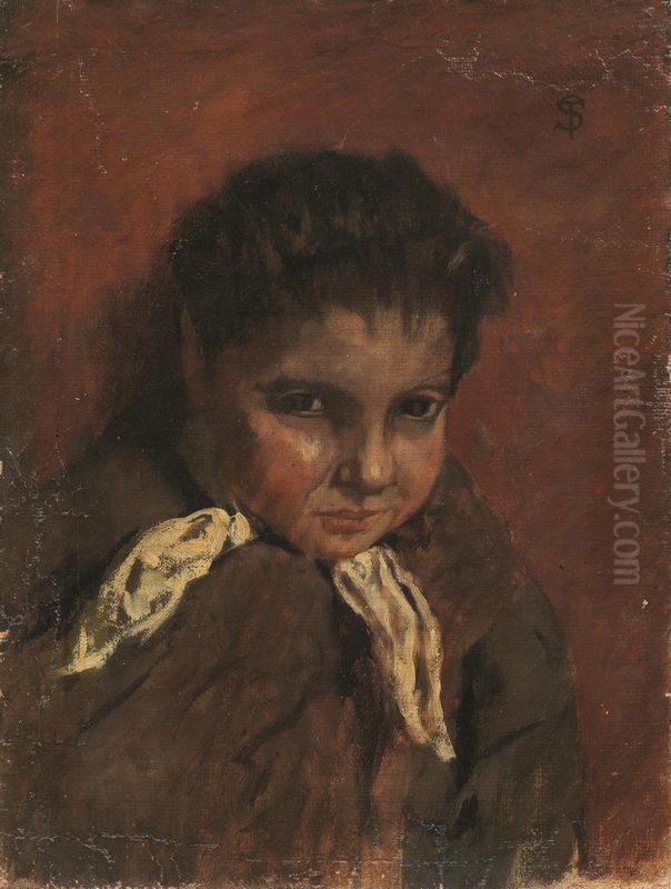 La Nene Oil Painting by Telemaco Signorini