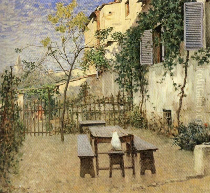 September morning in Settignano Oil Painting by Telemaco Signorini