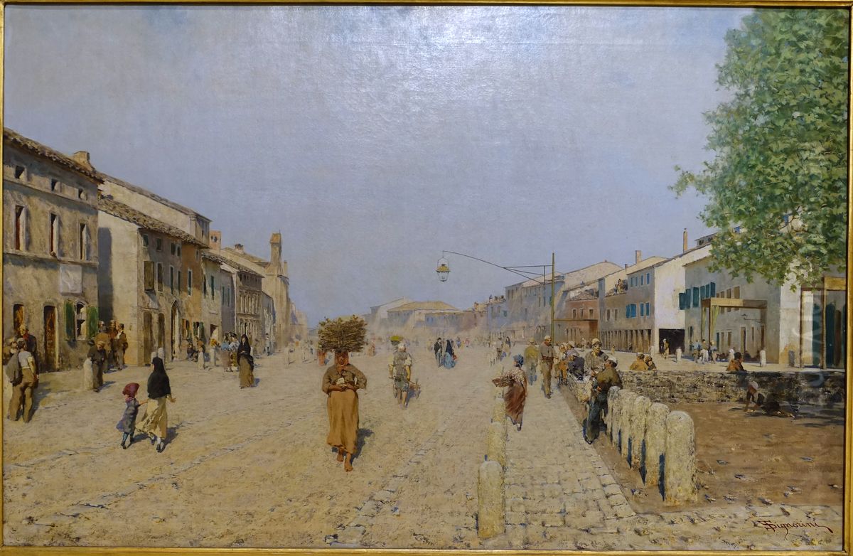 Suburb of Porta Adriana in Ravenna Oil Painting by Telemaco Signorini