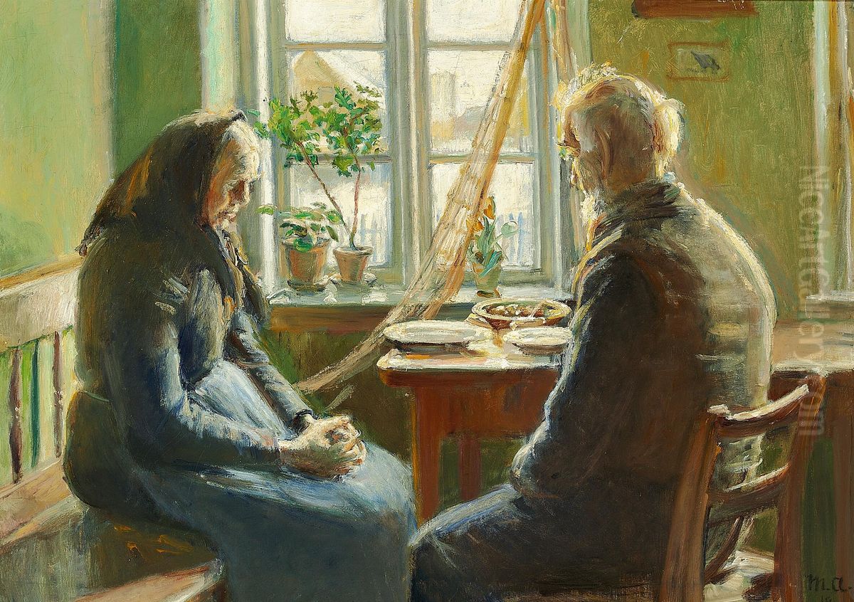 Bordbon. Oil Painting by Michael Peter Ancher