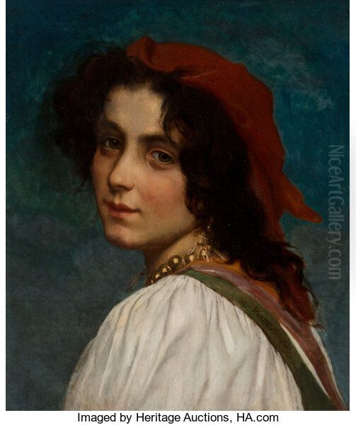 Jeaune fille Oil Painting by Leon Bazille Perrault