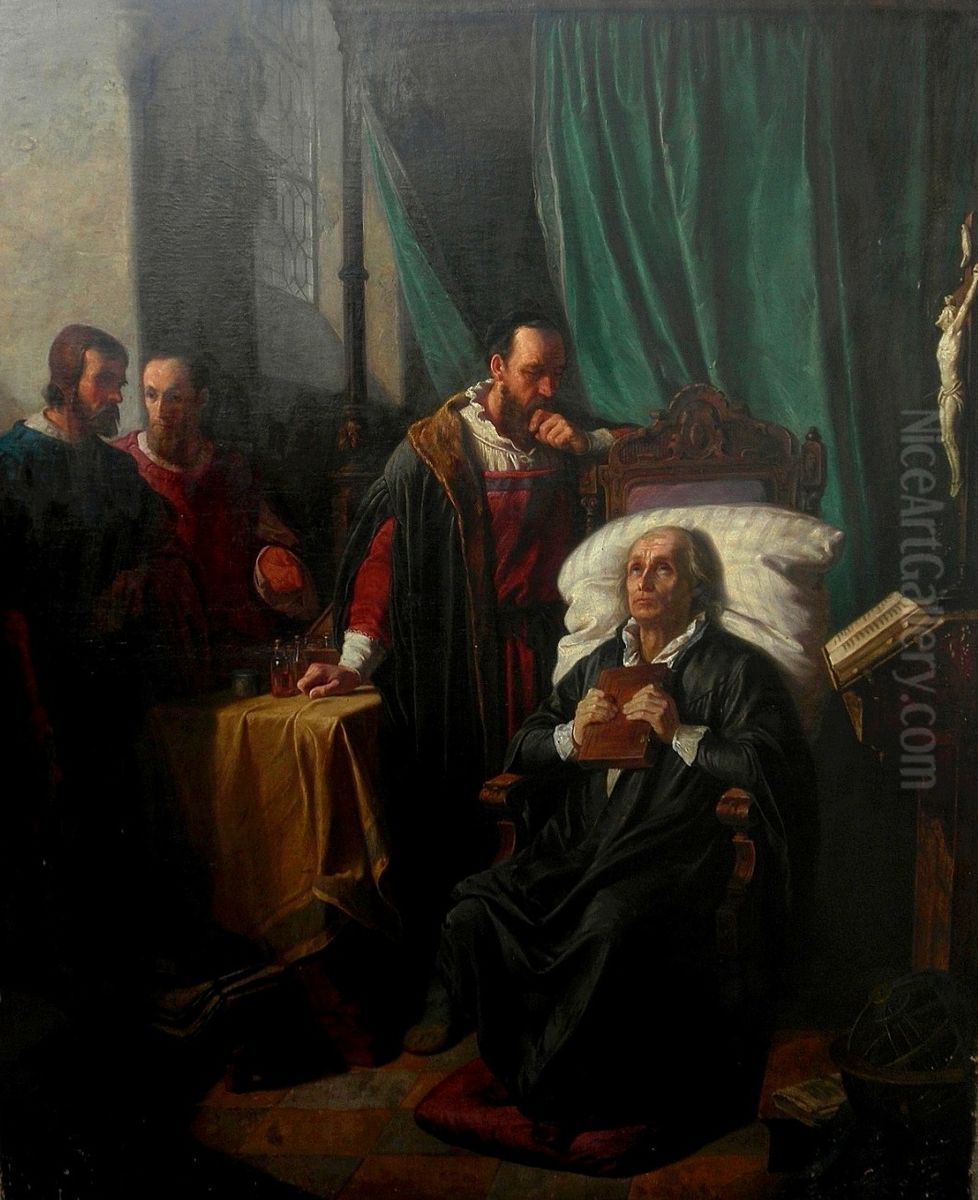 Antonin Lhota - Mikulas Kopernik Oil Painting by Antonin Lhota