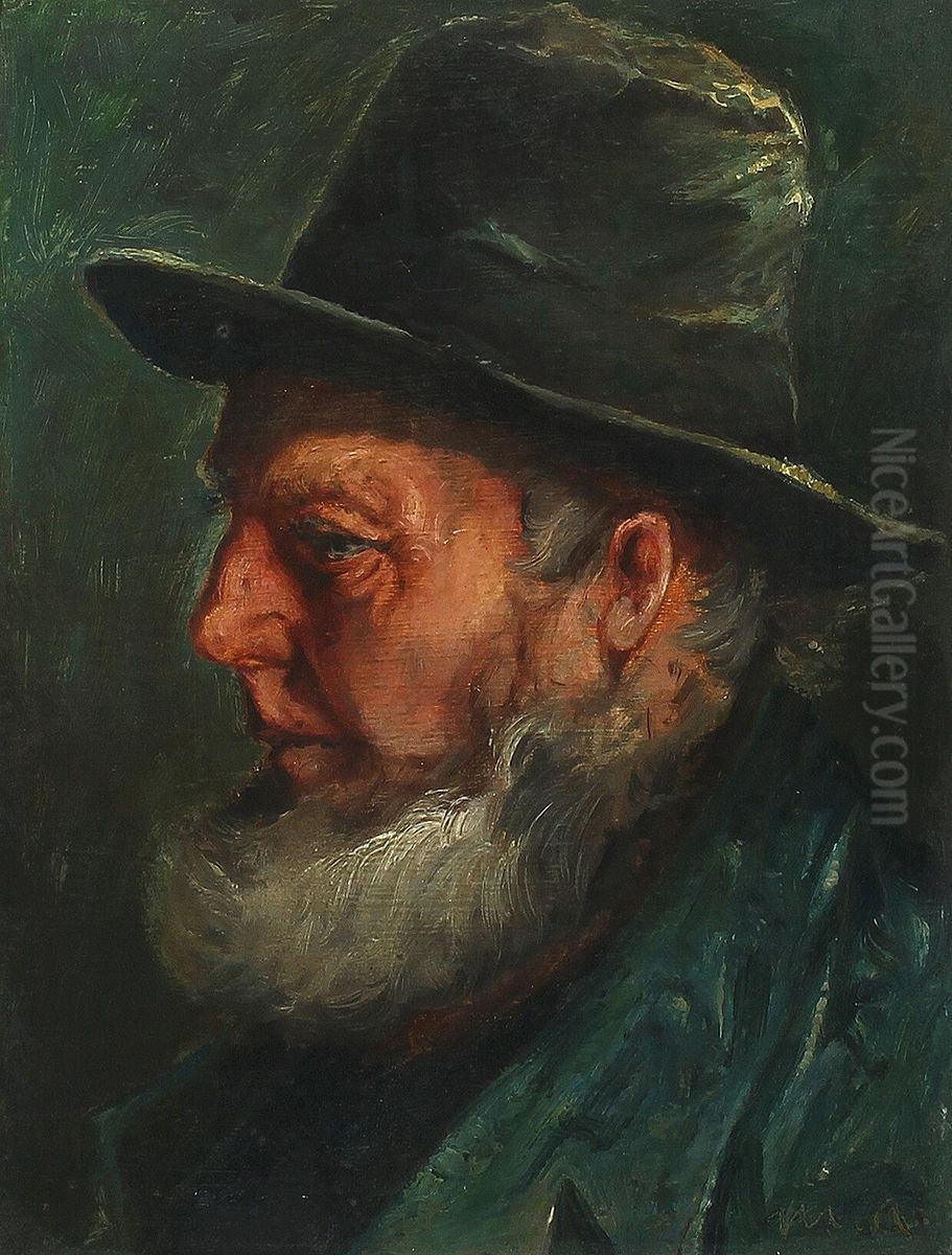 Portrait of the fisherman Ole Svendsen from Skagen. Oil Painting by Michael Peter Ancher