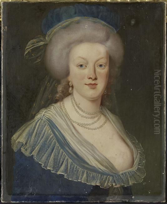 Portrait de Marie-Antoinette Oil Painting by Elisabeth Louise Vigee Le Brun