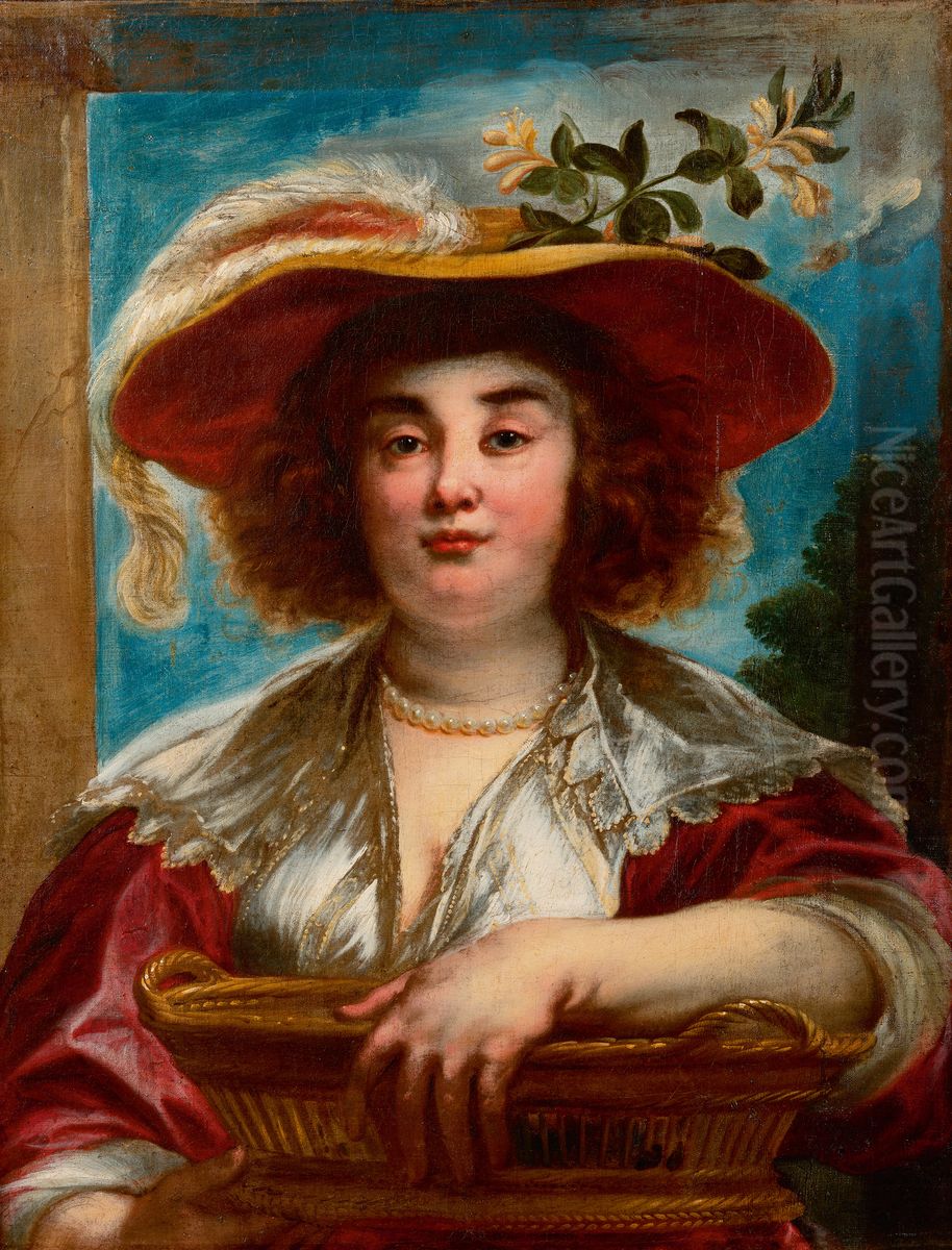 Portrait of Elisabeth Jordaens, the artist's eldest daughter Oil Painting by Jacob Jordaens