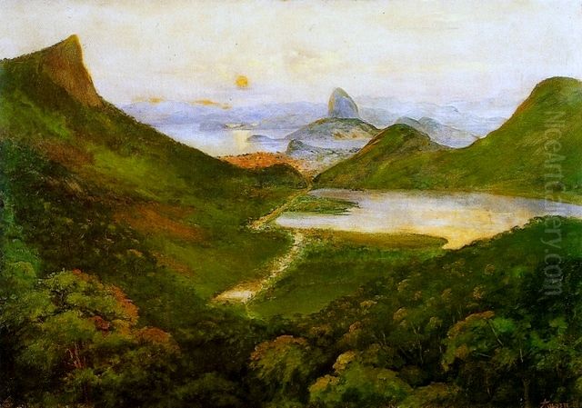 Guanabara Bay Oil Painting by Auguste Petit