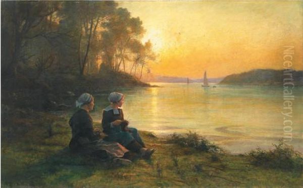 Au bord de l'Odet Oil Painting by Georges Maroniez