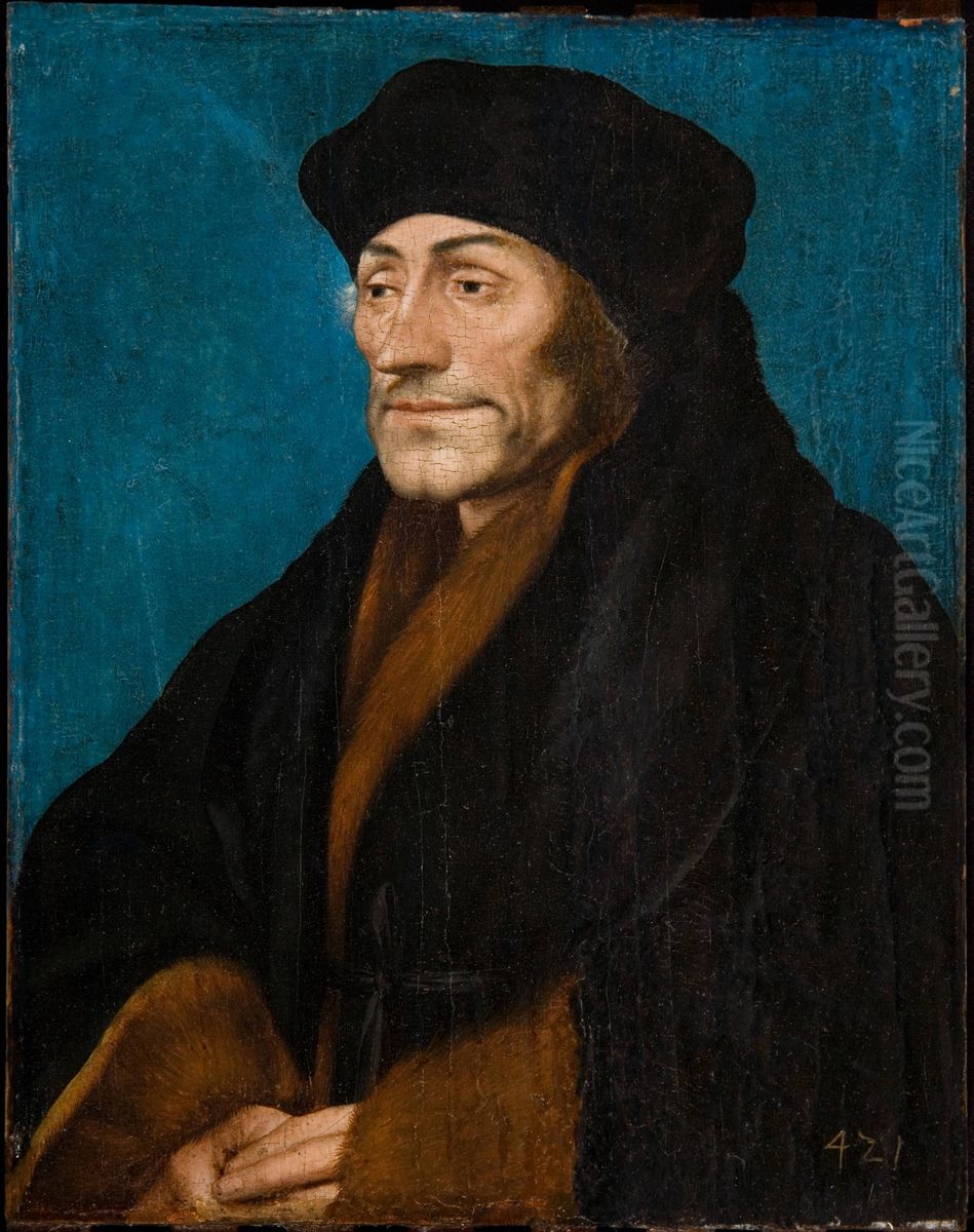 Portrait of Erasmus of Rotterdam Oil Painting by Hans Holbein the Youngerand workshop