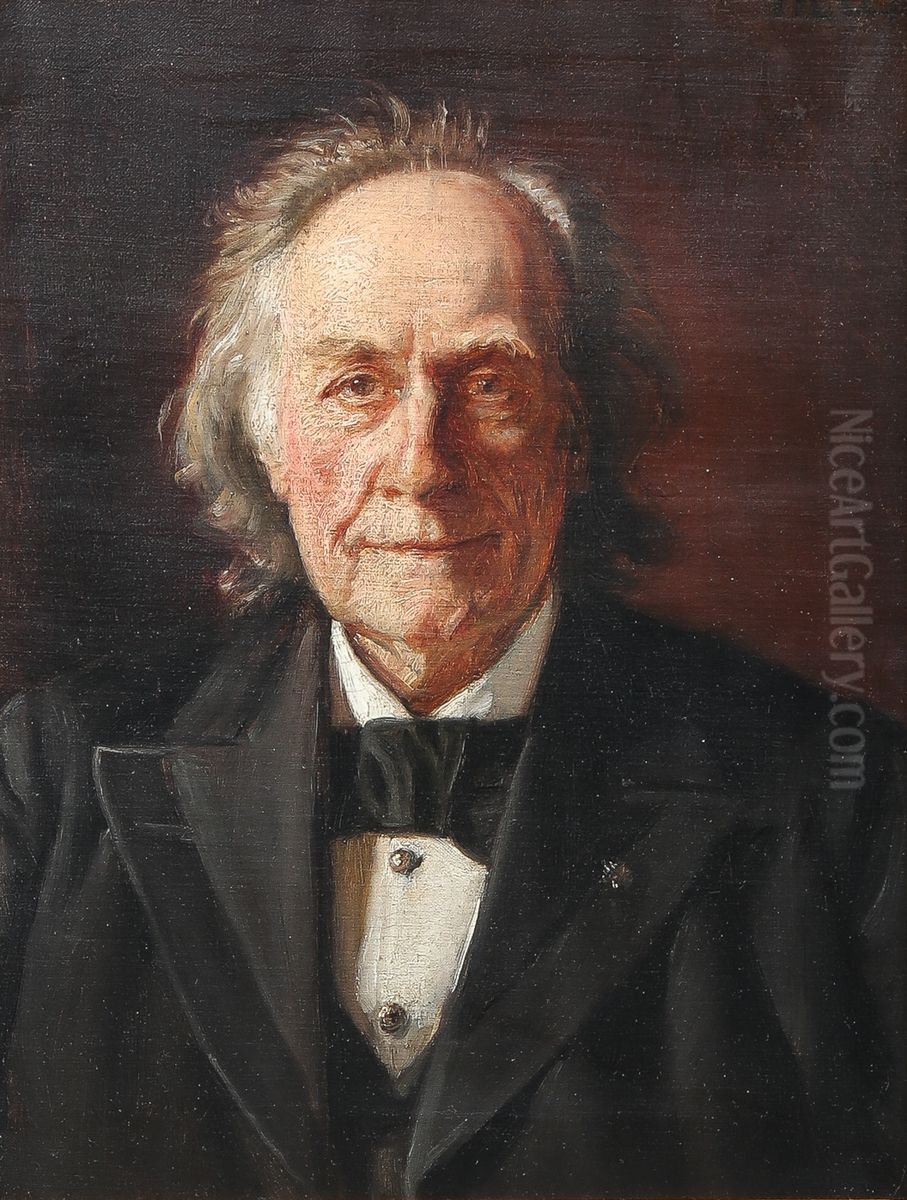Portraet af Julius Docker. Oil Painting by Michael Peter Ancher