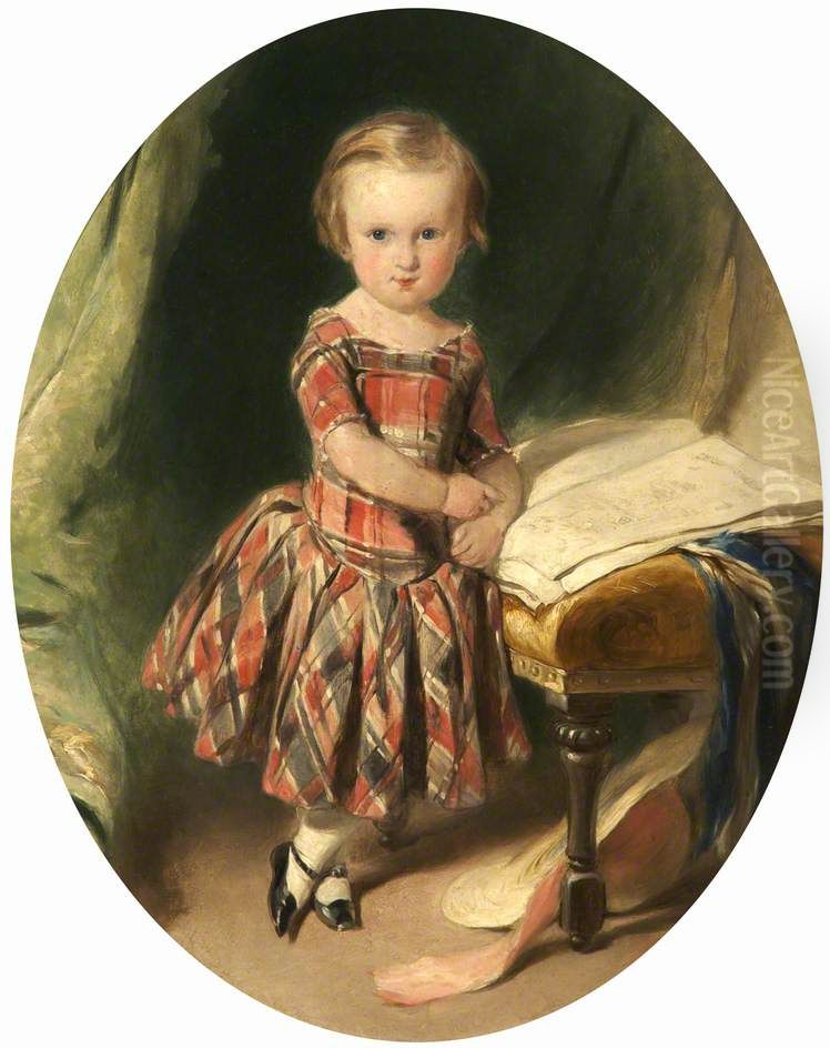 Walter Crane as a Child Oil Painting by Thomas Crane