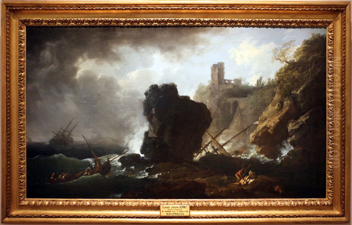 Shipwreck Oil Painting by Joseph Vernet