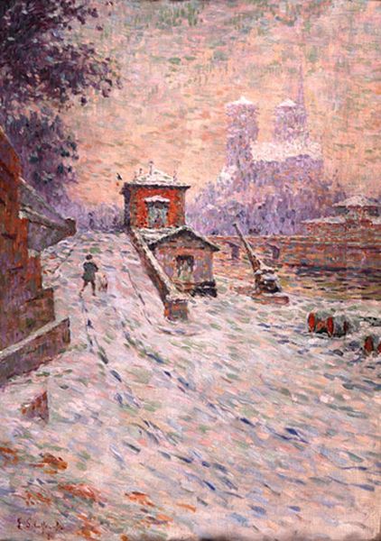 Notre-Dame par la neige Oil Painting by Emile Schuffenecker
