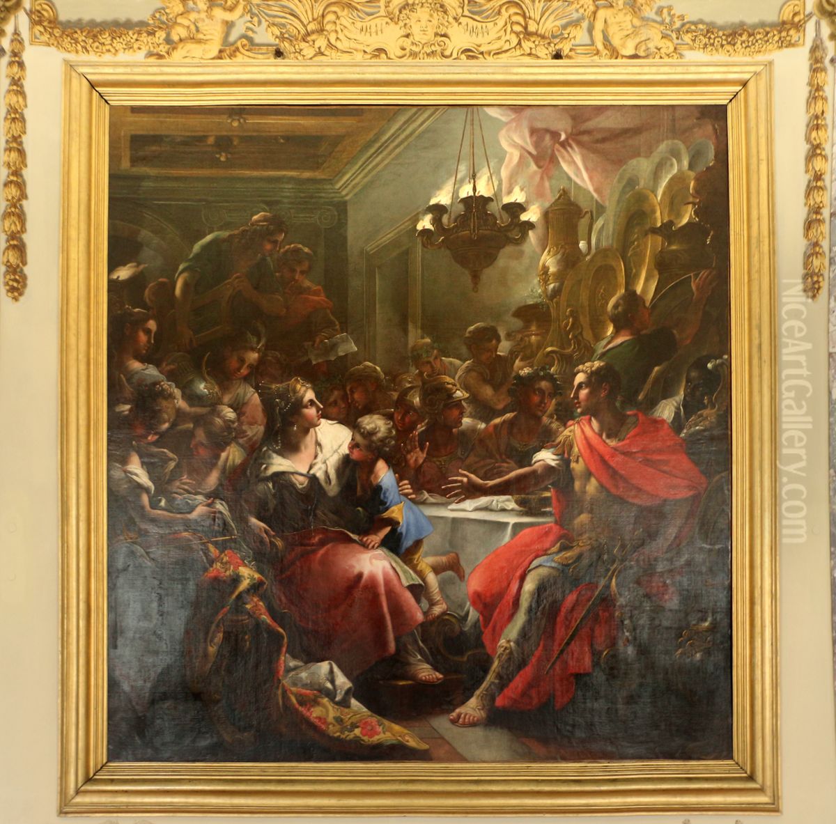 Enea racconta a Didone la caduta di Troia Oil Painting by Niccolo Bambini