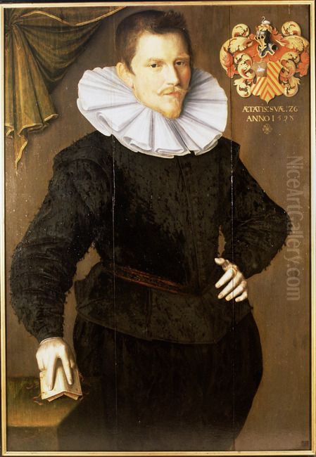 Portrait of Adriaan Teding van Berkhout Oil Painting by Jan Claesz.