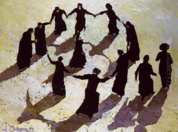 Jewish Dance Oil Painting by unknown