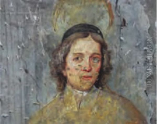 Portret dekana Janeza Antona Dolnicarja s prizora Izvolitev sv. Nikolaja za skofa v Miri Oil Painting by Giulio Quaglio the Younger