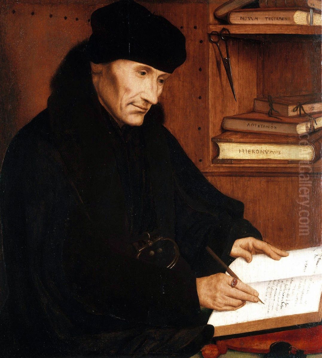 Portrait of Erasmus of Rotterdam (1466-1536) Oil Painting by Quinten Metsys