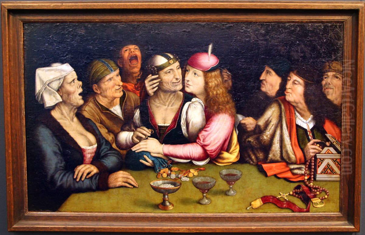 il matrimonio diseguale Oil Painting by Quinten Metsys