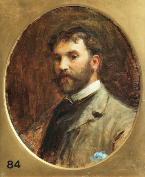 Self Portrait Oil Painting by Luke Fildes