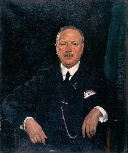 Sir Sir Thomas Jaffrey, Bt LLD, Chairman of Aberdeen Art Gallery Committee (1928-51) by Sir Wil ... Oil Painting by William Orpen