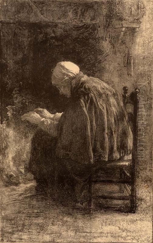 Old Age Oil Painting by Jan Veth