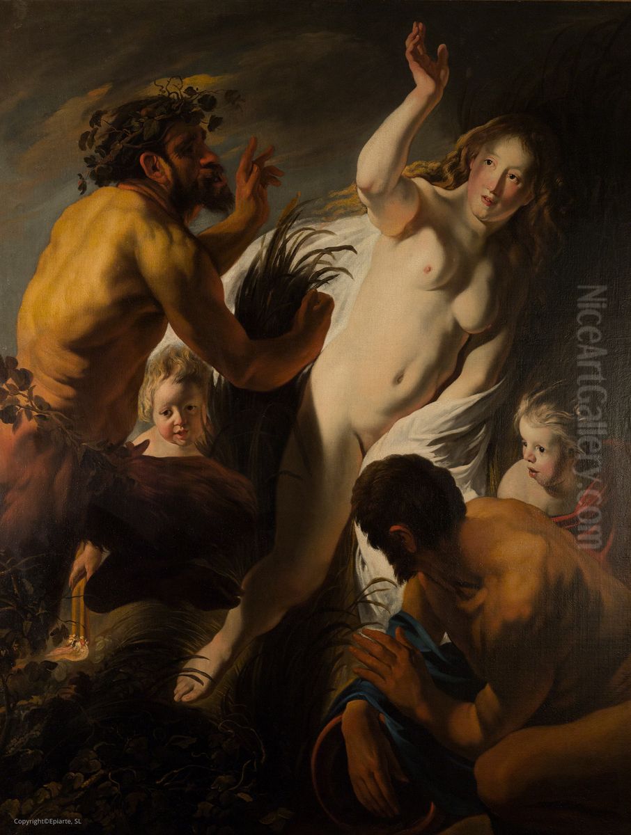 Pan and Syrinx Oil Painting by Jacob Jordaens