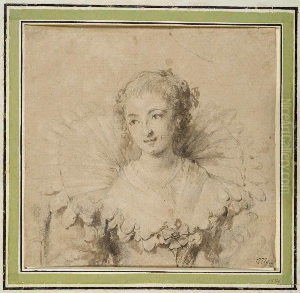 Damportratt Oil Painting by Sir Anthony Van Dyck