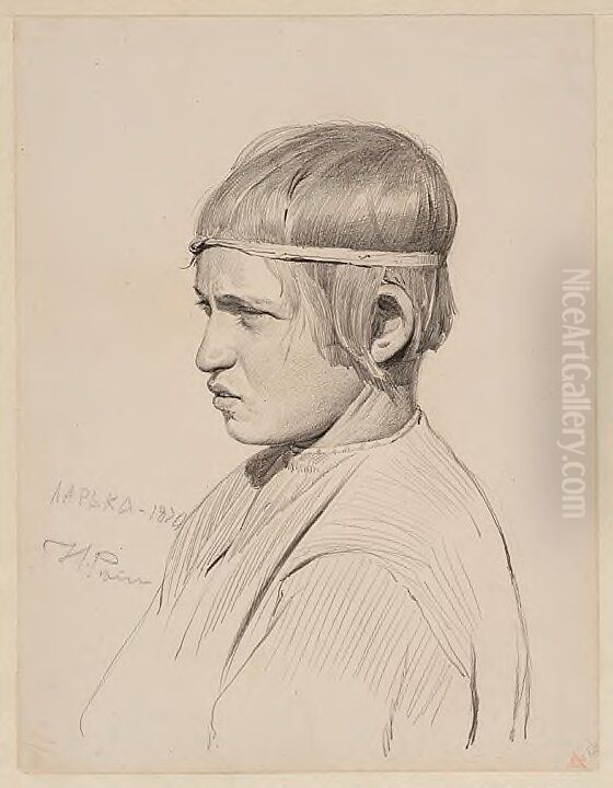 Larka Oil Painting by Repin Iliya