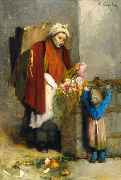 The little Nosy Oil Painting by Ferenc Paczka