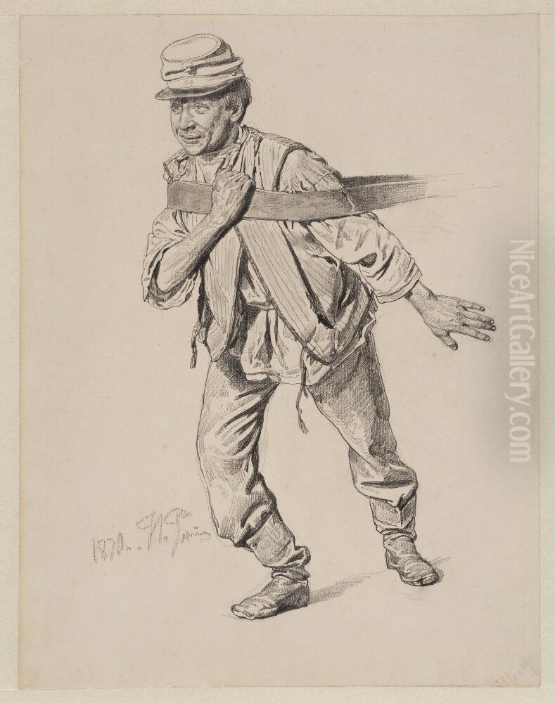 Barge-hauler Oil Painting by Repin Iliya