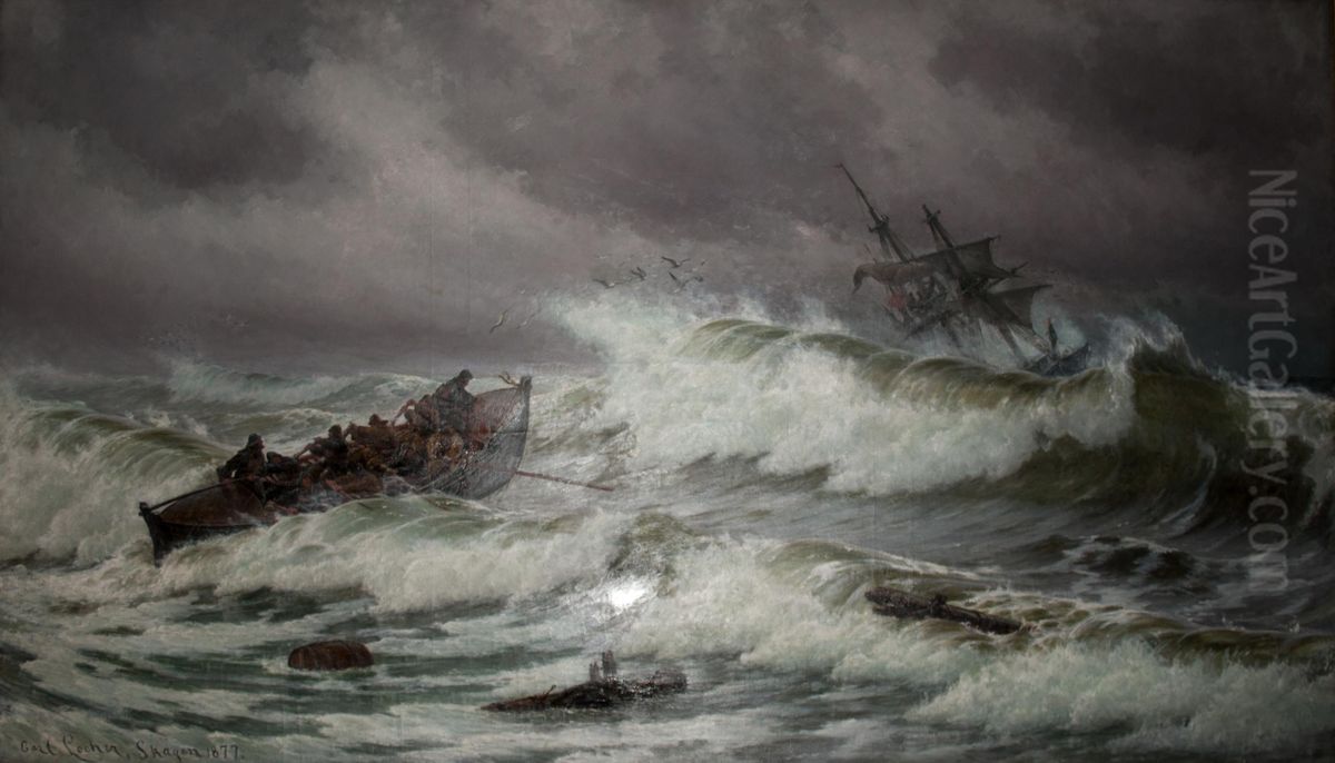 Painting in the officers' club in Berga navy base, Sweden Oil Painting by unknown