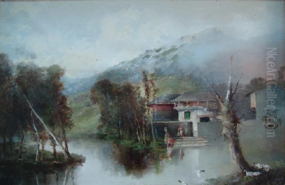 Paisaje Oil Painting by Jose Marin-Baldo y Burgueros