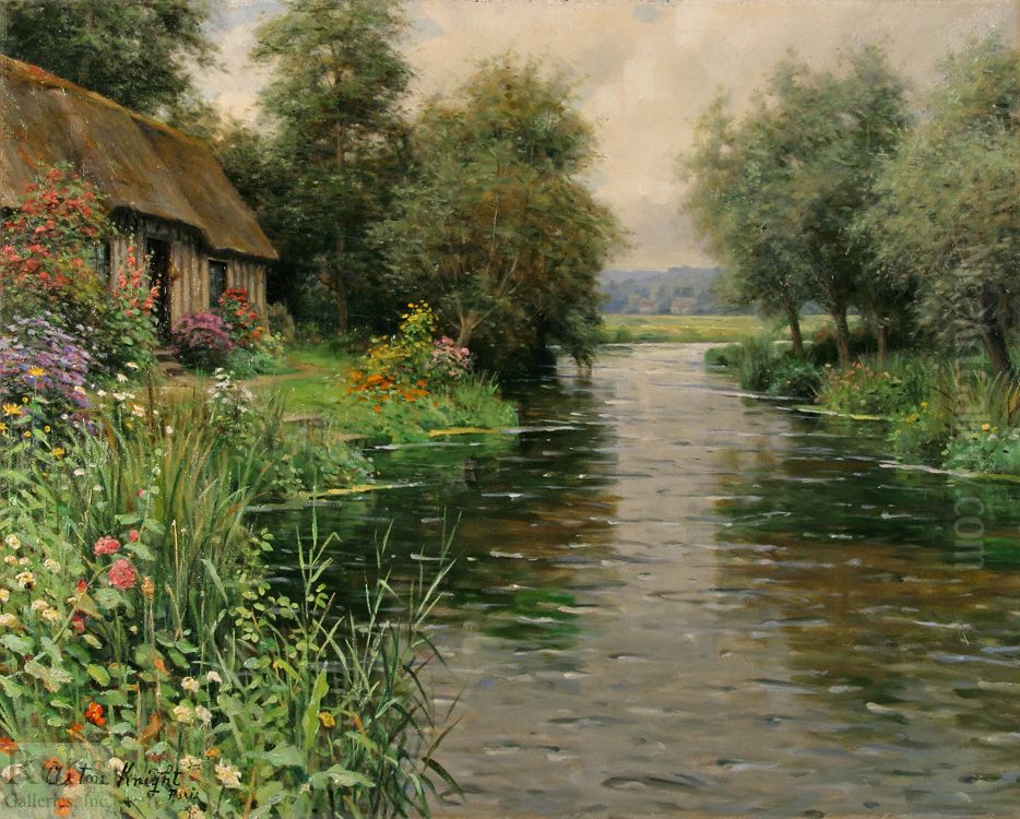 Quiet Corner, a Cottage Near Dieppe Oil Painting by Louis Aston Knight