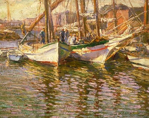 Luggars Landing, New Basin Street Oil Painting by Robert Wadsworth Grafton