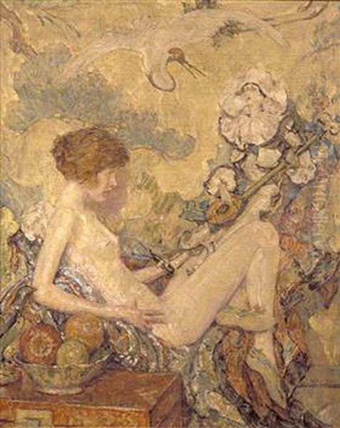 Circe and Anatol Oil Painting by Robert Lewis Reid