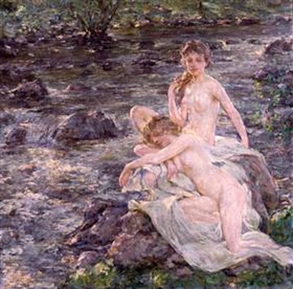The Bathers Oil Painting by Robert Lewis Reid